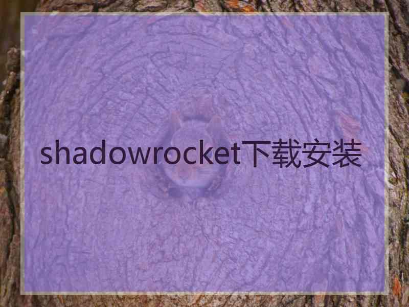 shadowrocket下载安装